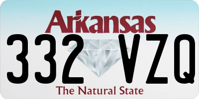AR license plate 332VZQ