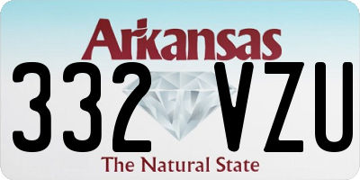 AR license plate 332VZU