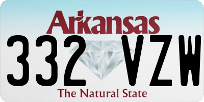 AR license plate 332VZW