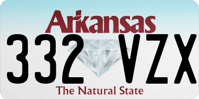 AR license plate 332VZX