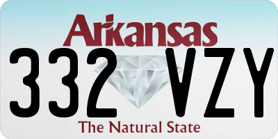 AR license plate 332VZY