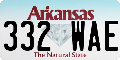 AR license plate 332WAE