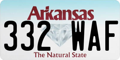 AR license plate 332WAF