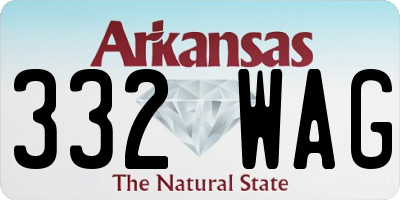 AR license plate 332WAG