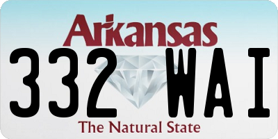 AR license plate 332WAI