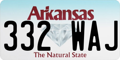 AR license plate 332WAJ