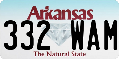 AR license plate 332WAM