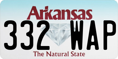 AR license plate 332WAP