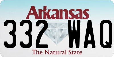 AR license plate 332WAQ