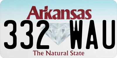 AR license plate 332WAU