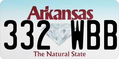AR license plate 332WBB