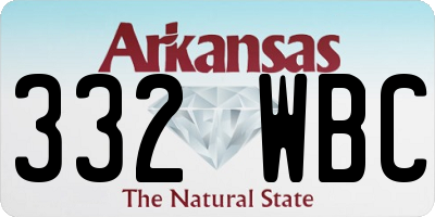 AR license plate 332WBC