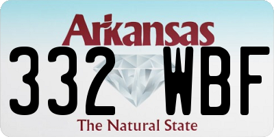 AR license plate 332WBF