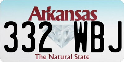 AR license plate 332WBJ