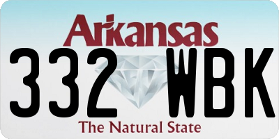 AR license plate 332WBK