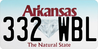 AR license plate 332WBL