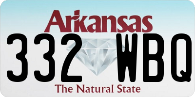 AR license plate 332WBQ