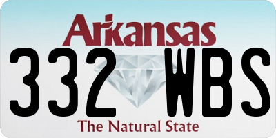 AR license plate 332WBS