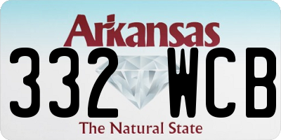AR license plate 332WCB