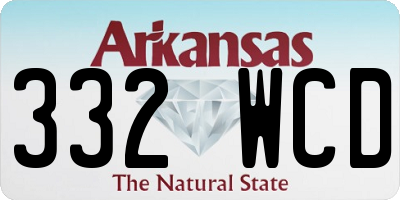 AR license plate 332WCD