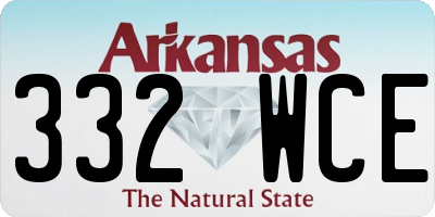 AR license plate 332WCE