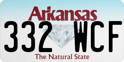 AR license plate 332WCF