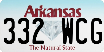 AR license plate 332WCG