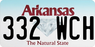 AR license plate 332WCH
