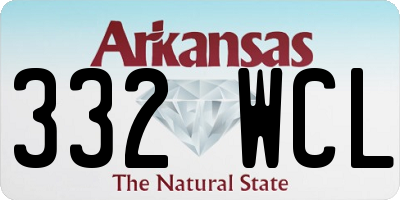 AR license plate 332WCL