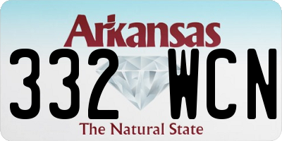 AR license plate 332WCN