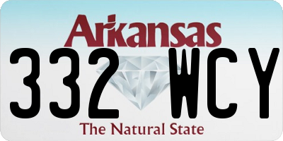 AR license plate 332WCY