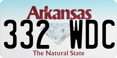AR license plate 332WDC