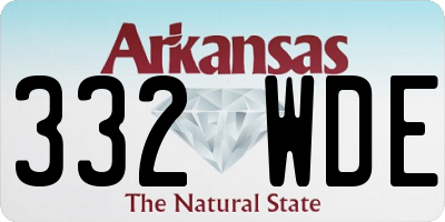 AR license plate 332WDE