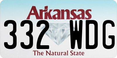 AR license plate 332WDG