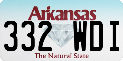 AR license plate 332WDI