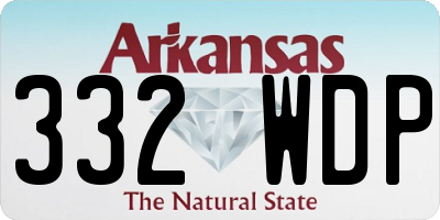 AR license plate 332WDP