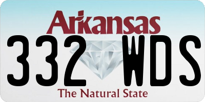 AR license plate 332WDS
