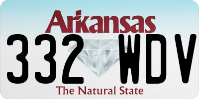 AR license plate 332WDV