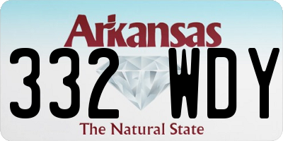 AR license plate 332WDY