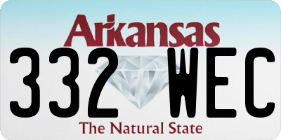 AR license plate 332WEC