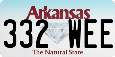 AR license plate 332WEE