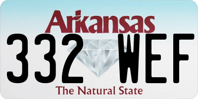 AR license plate 332WEF