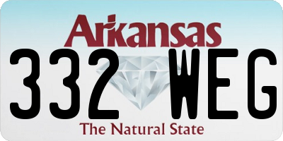 AR license plate 332WEG