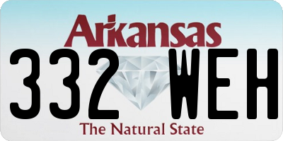 AR license plate 332WEH