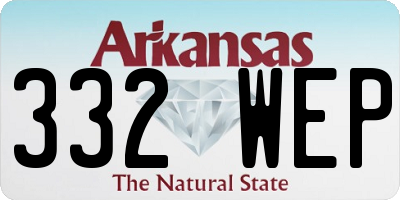 AR license plate 332WEP