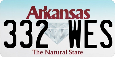 AR license plate 332WES