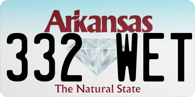 AR license plate 332WET