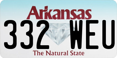 AR license plate 332WEU