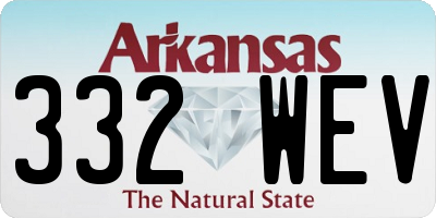 AR license plate 332WEV