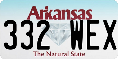 AR license plate 332WEX